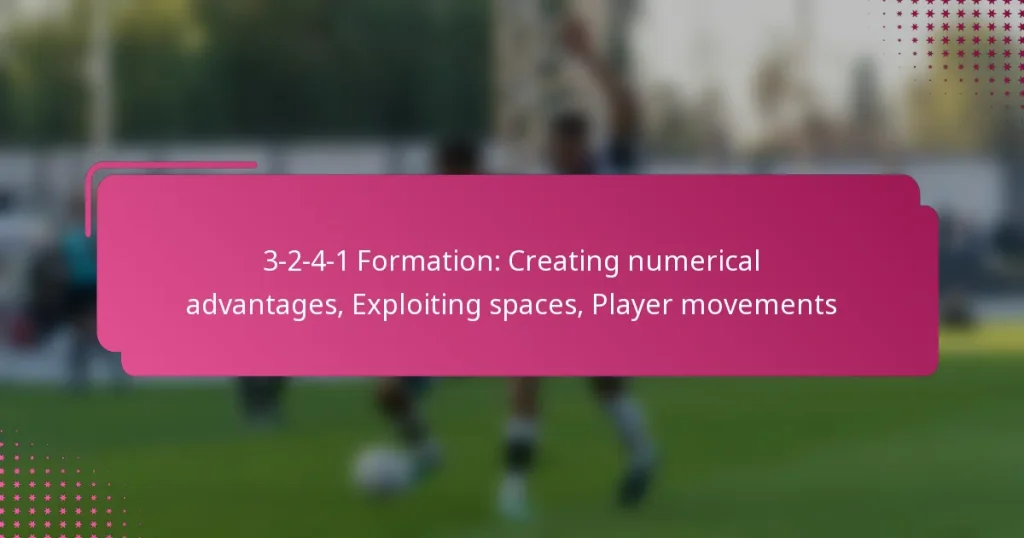 3-2-4-1 Formation: Creating numerical advantages, Exploiting spaces, Player movements