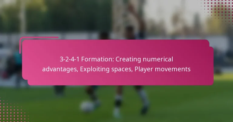 3-2-4-1 Formation: Creating numerical advantages, Exploiting spaces, Player movements