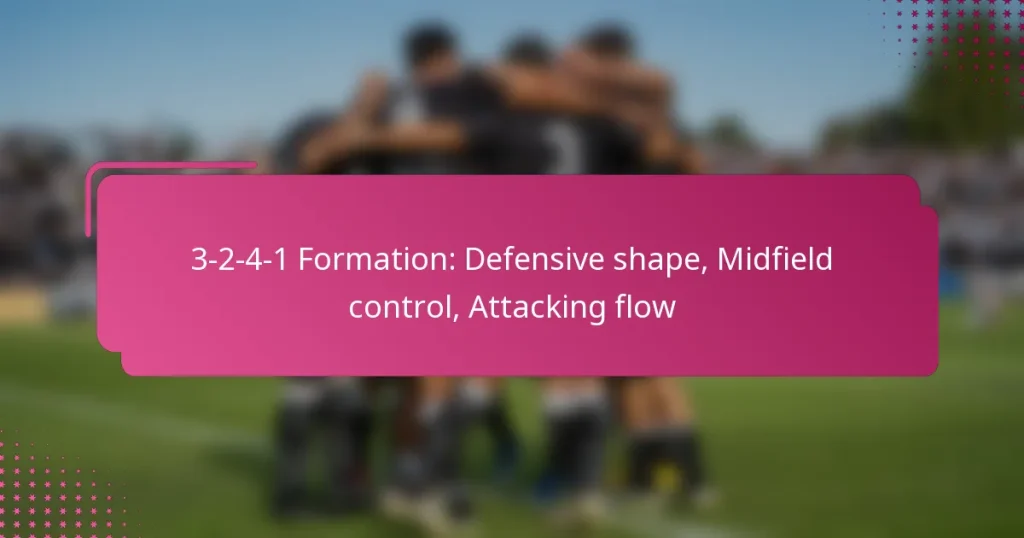 3-2-4-1 Formation: Defensive shape, Midfield control, Attacking flow