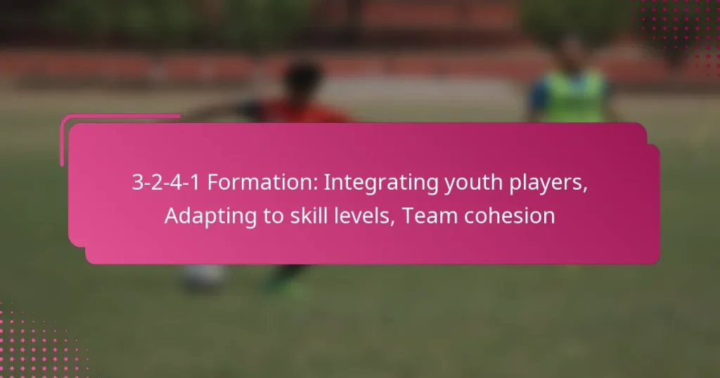3-2-4-1 Formation: Integrating youth players, Adapting to skill levels, Team cohesion