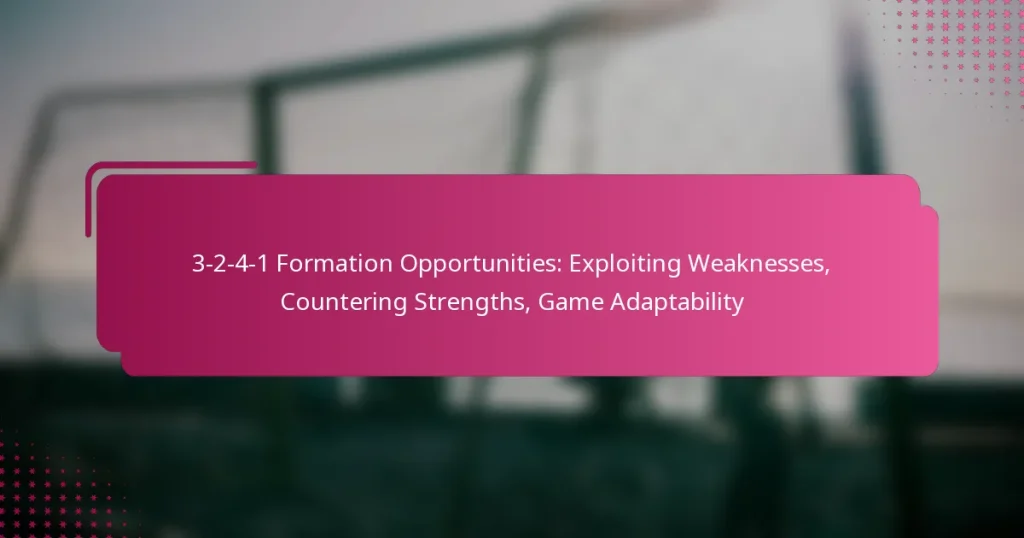 3-2-4-1 Formation Opportunities: Exploiting Weaknesses, Countering Strengths, Game Adaptability