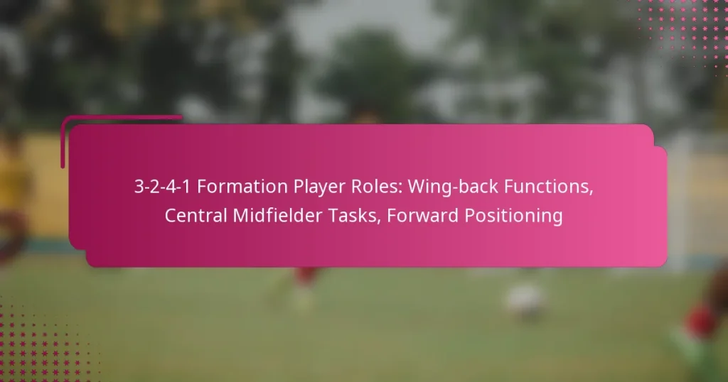 3-2-4-1 Formation Player Roles: Wing-back Functions, Central Midfielder Tasks, Forward Positioning
