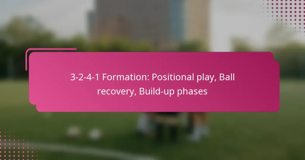 3-2-4-1 Formation: Positional play, Ball recovery, Build-up phases