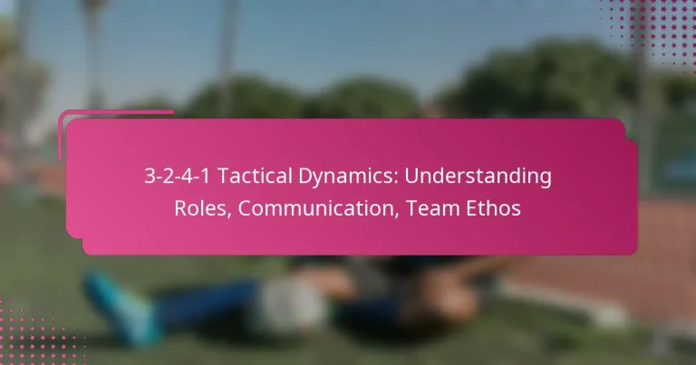 3-2-4-1 Tactical Dynamics: Understanding Roles, Communication, Team Ethos