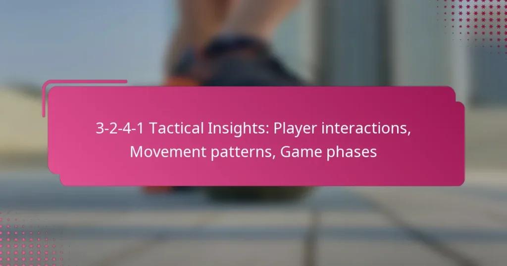 3-2-4-1 Tactical Insights: Player interactions, Movement patterns, Game phases