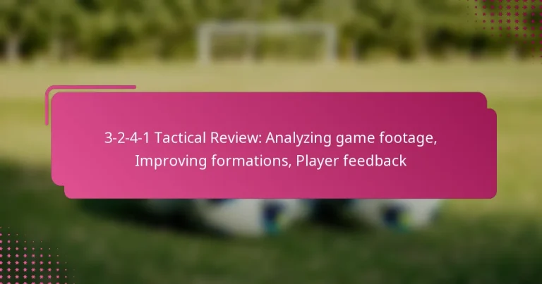3-2-4-1 Tactical Review: Analyzing game footage, Improving formations, Player feedback