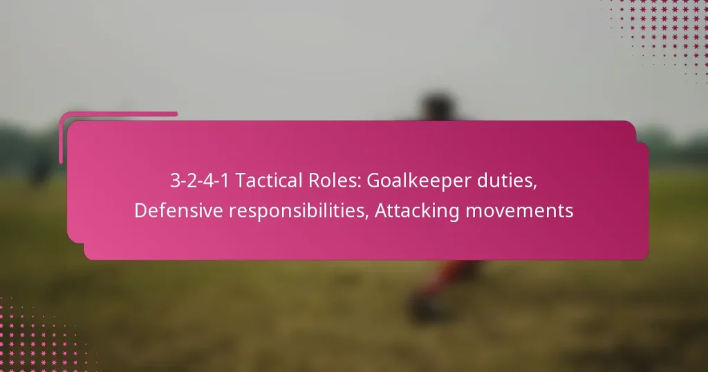 3-2-4-1 Tactical Roles: Goalkeeper duties, Defensive responsibilities, Attacking movements