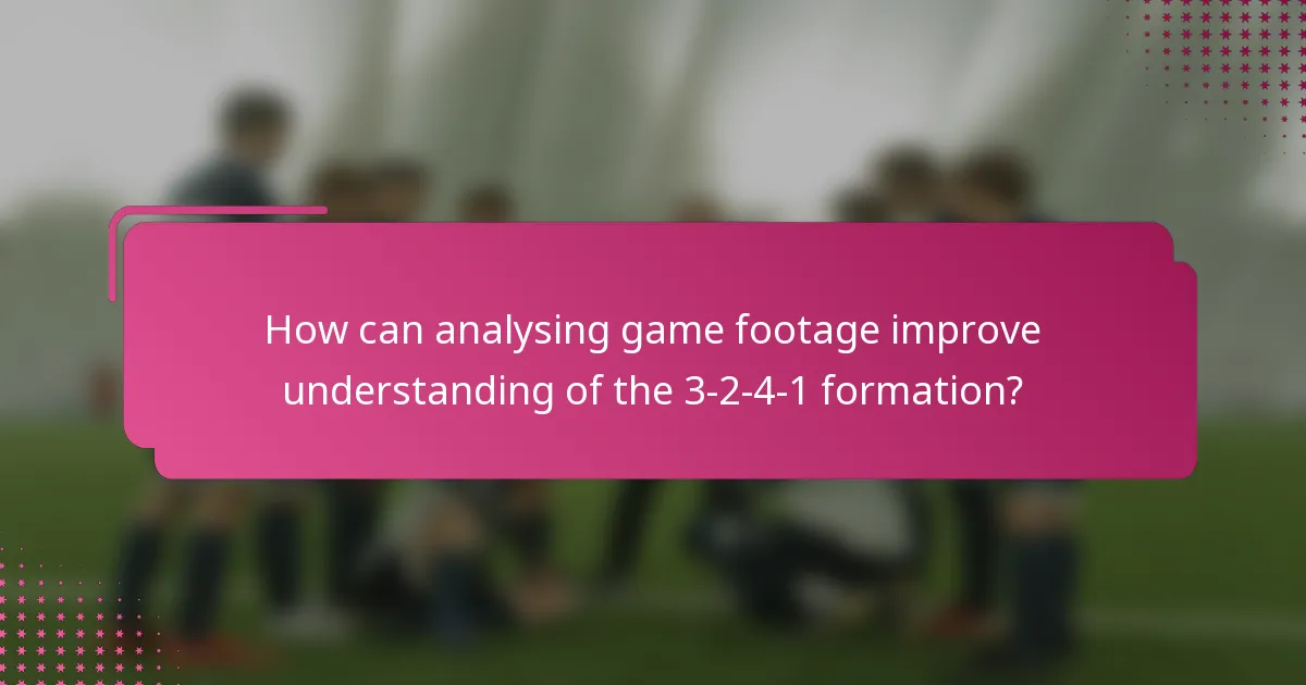 How can analysing game footage improve understanding of the 3-2-4-1 formation?