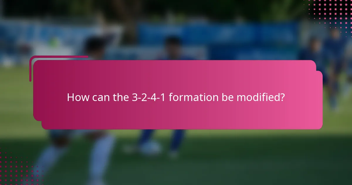 How can the 3-2-4-1 formation be modified?