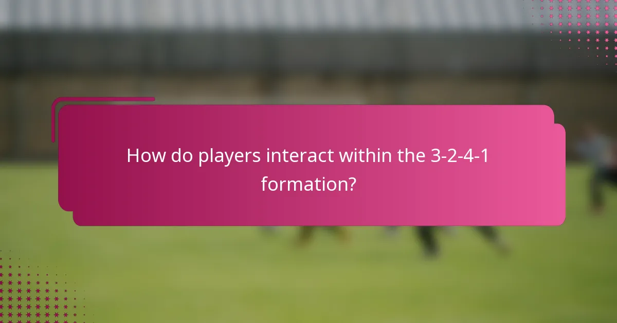 How do players interact within the 3-2-4-1 formation?