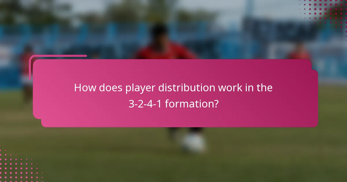 How does player distribution work in the 3-2-4-1 formation?
