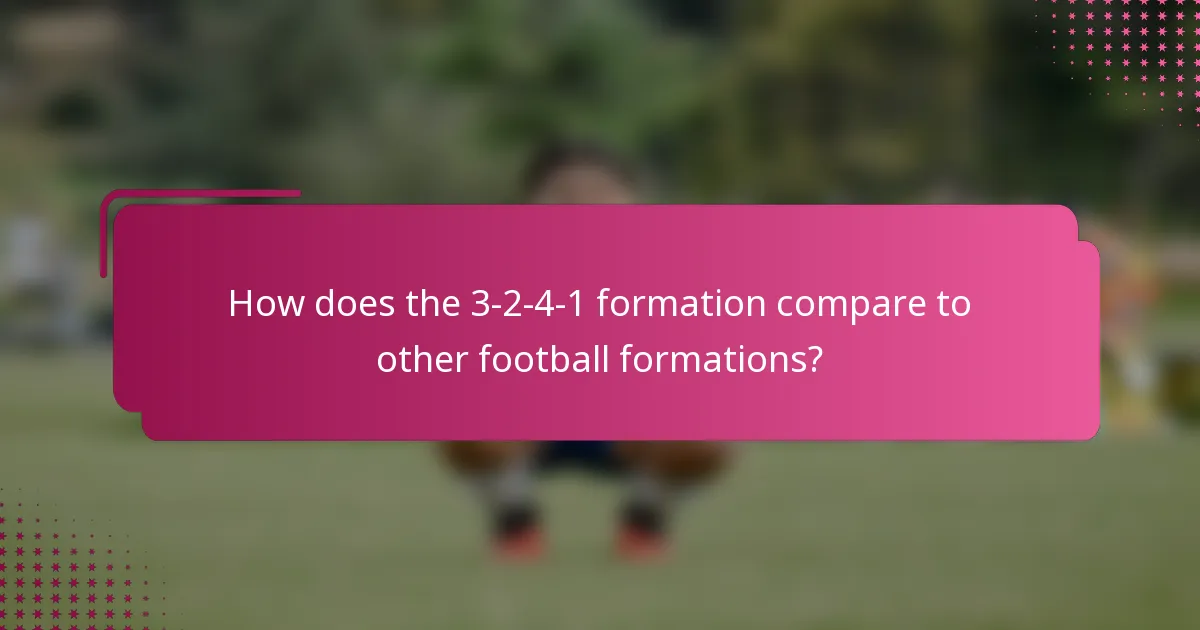 How does the 3-2-4-1 formation compare to other football formations?