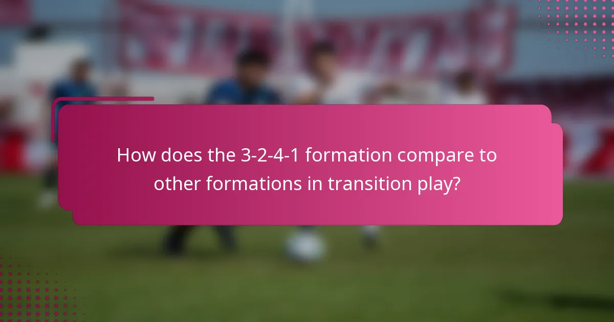 How does the 3-2-4-1 formation compare to other formations in transition play?