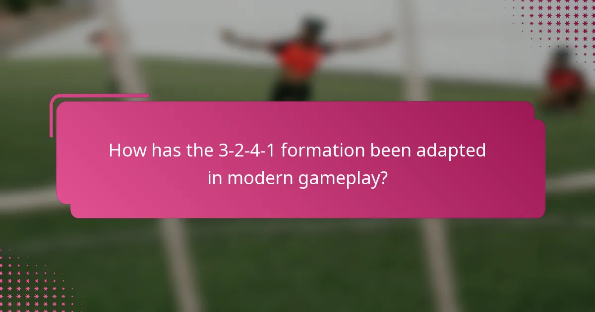 How has the 3-2-4-1 formation been adapted in modern gameplay?