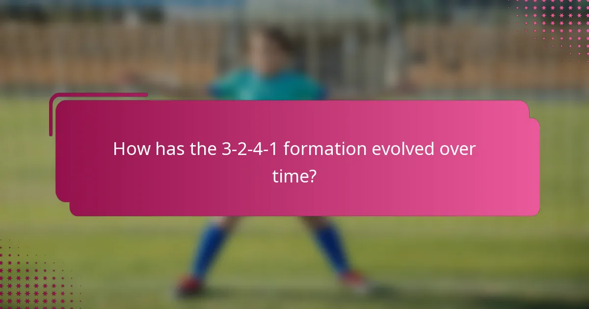 How has the 3-2-4-1 formation evolved over time?