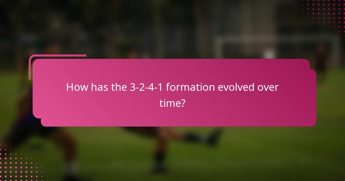 How has the 3-2-4-1 formation evolved over time?