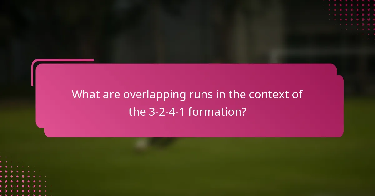 What are overlapping runs in the context of the 3-2-4-1 formation?