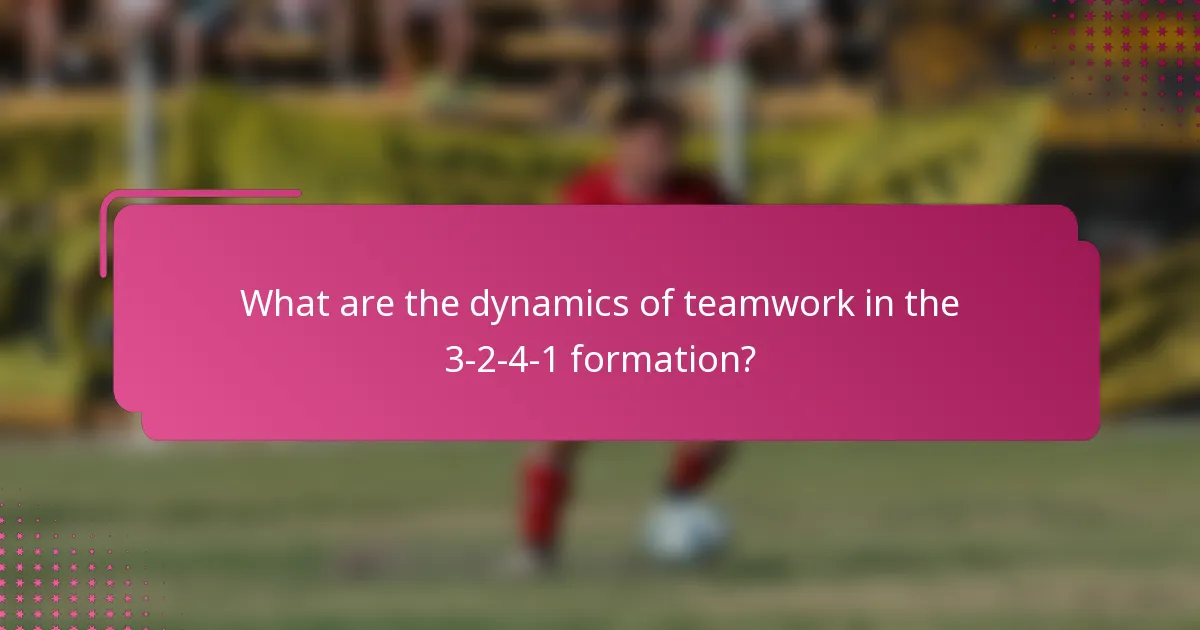 What are the dynamics of teamwork in the 3-2-4-1 formation?