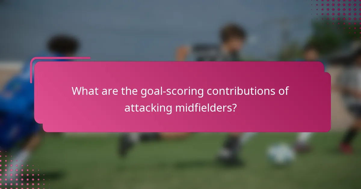 What are the goal-scoring contributions of attacking midfielders?