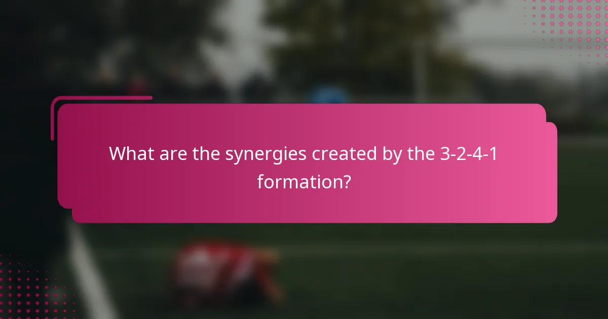 What are the synergies created by the 3-2-4-1 formation?