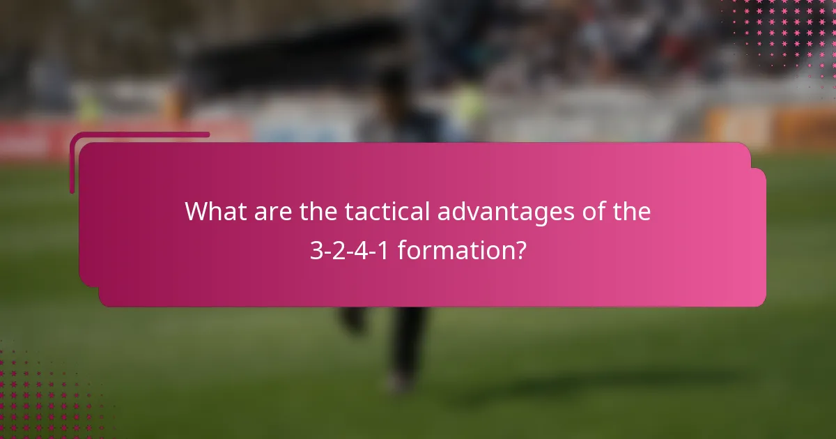 What are the tactical advantages of the 3-2-4-1 formation?