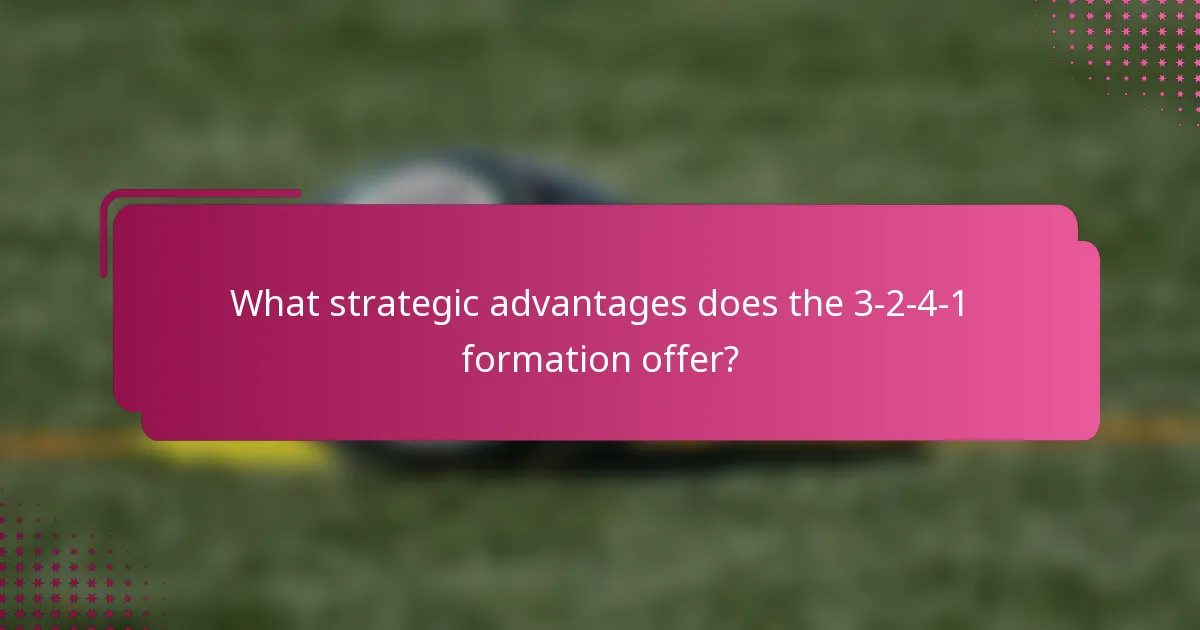 What strategic advantages does the 3-2-4-1 formation offer?