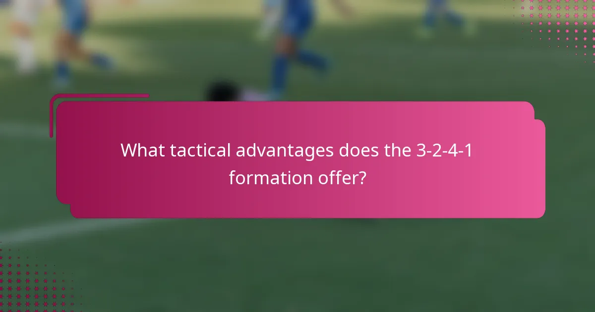 What tactical advantages does the 3-2-4-1 formation offer?