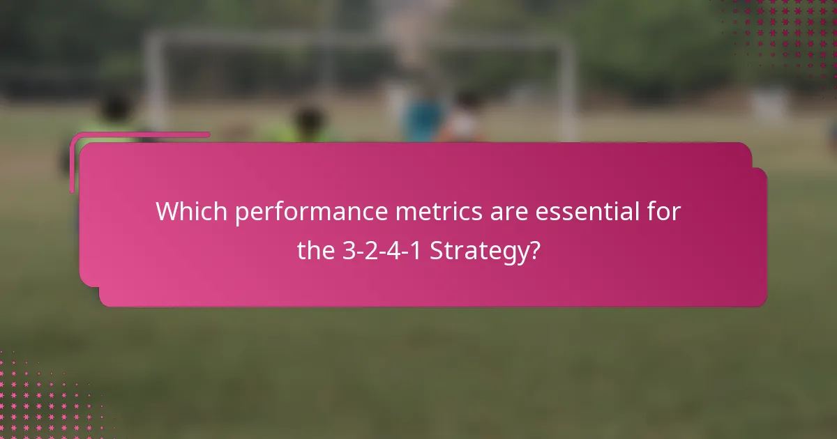 Which performance metrics are essential for the 3-2-4-1 Strategy?