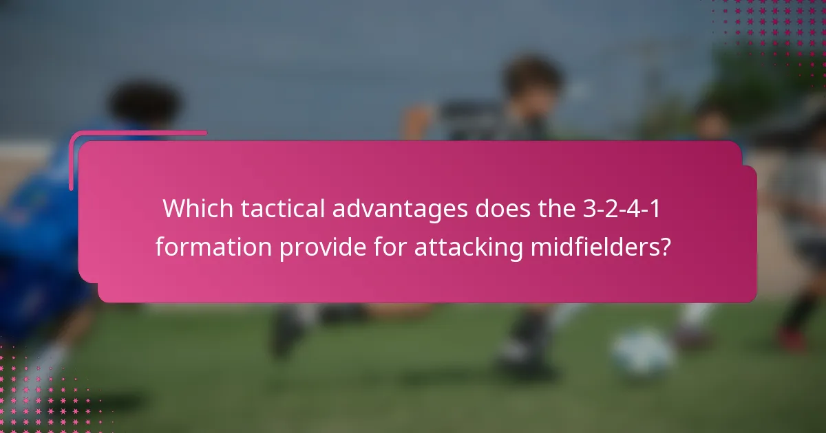 Which tactical advantages does the 3-2-4-1 formation provide for attacking midfielders?